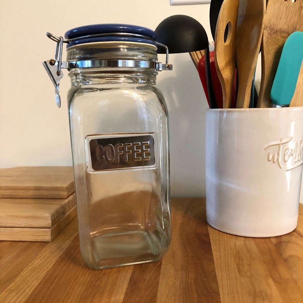 Glass coffee container